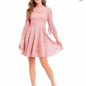Eliza J Long Sleeve Bell Lace Dress